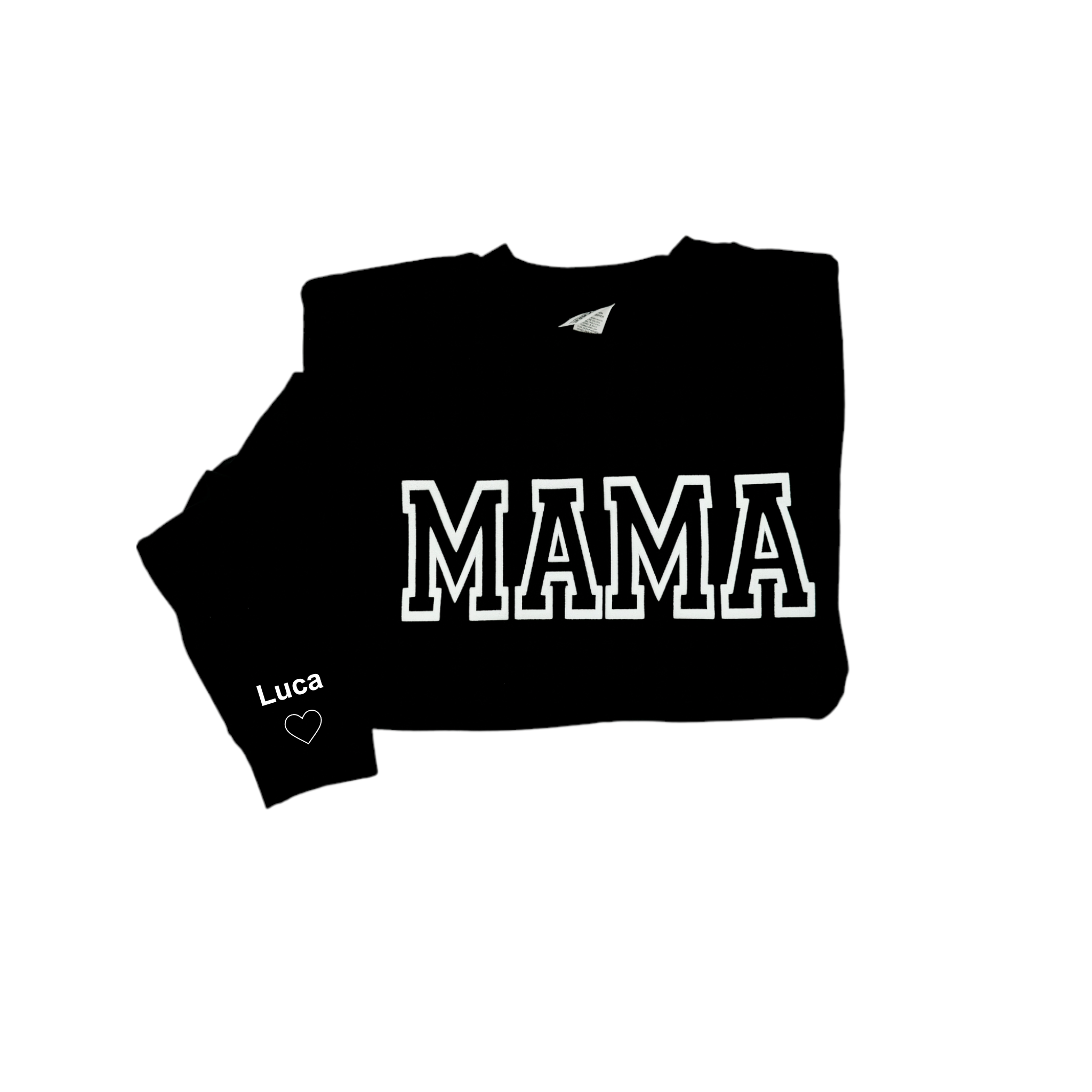 3D Puff Mama Sweatshirt with Embroidered Sleeve Add on, Add your names –  LittleHouz Designs